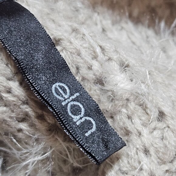 Boho Unique Elan Women's Shaggy Knit Vest Cardigan  S Beige Open Front Lightweig - Picture 3 of 11